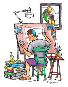 Cartoon of Ian Freshman